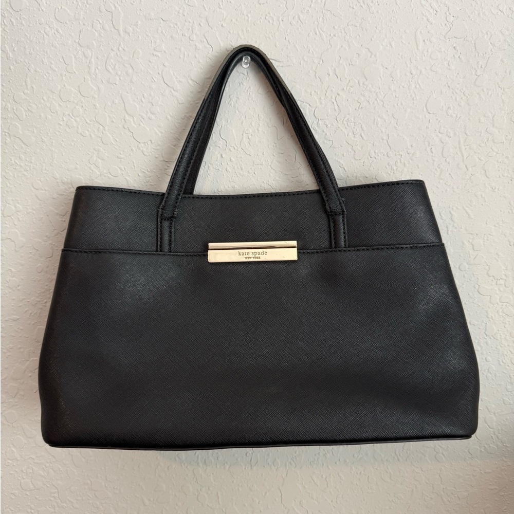 Kate Spade Black Leather Tote+wallet